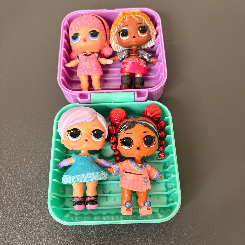 LOL Surprise Doll Lot Kids 3in Multicolor Good 4 Figures with Case